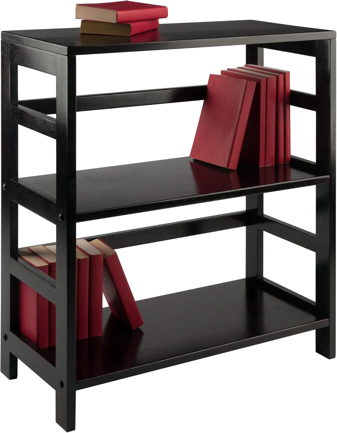 Winsome Wood Leo model name Shelving, Small and Large, Espresso
