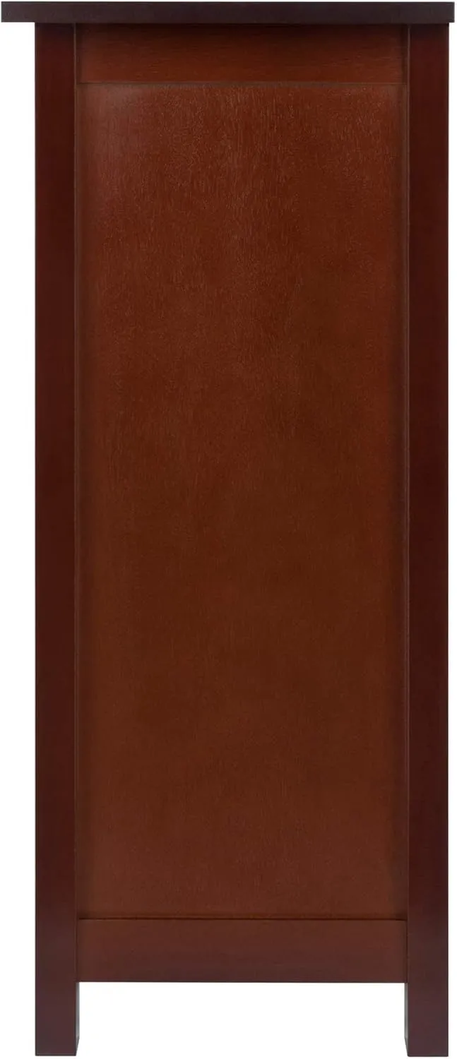 Winsome Wood Milan Shelving, Long, Antique Walnut