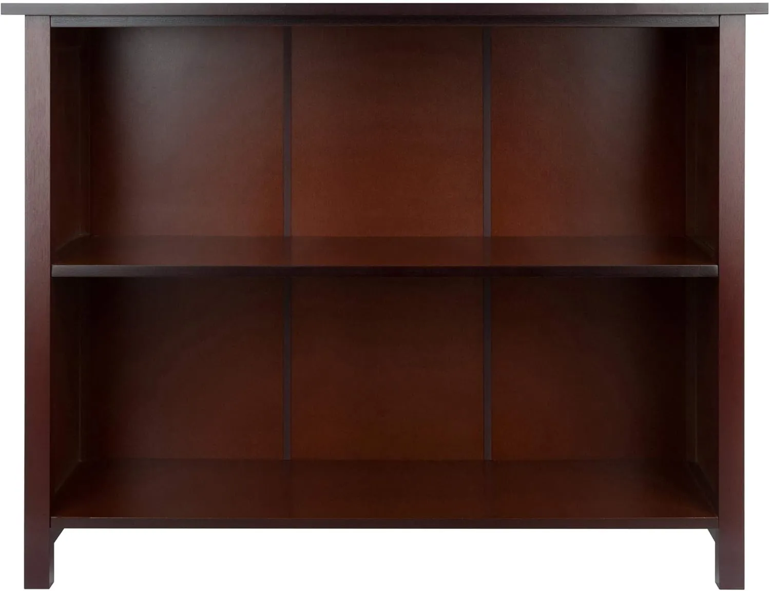 Winsome Wood Milan Shelving, Long, Antique Walnut