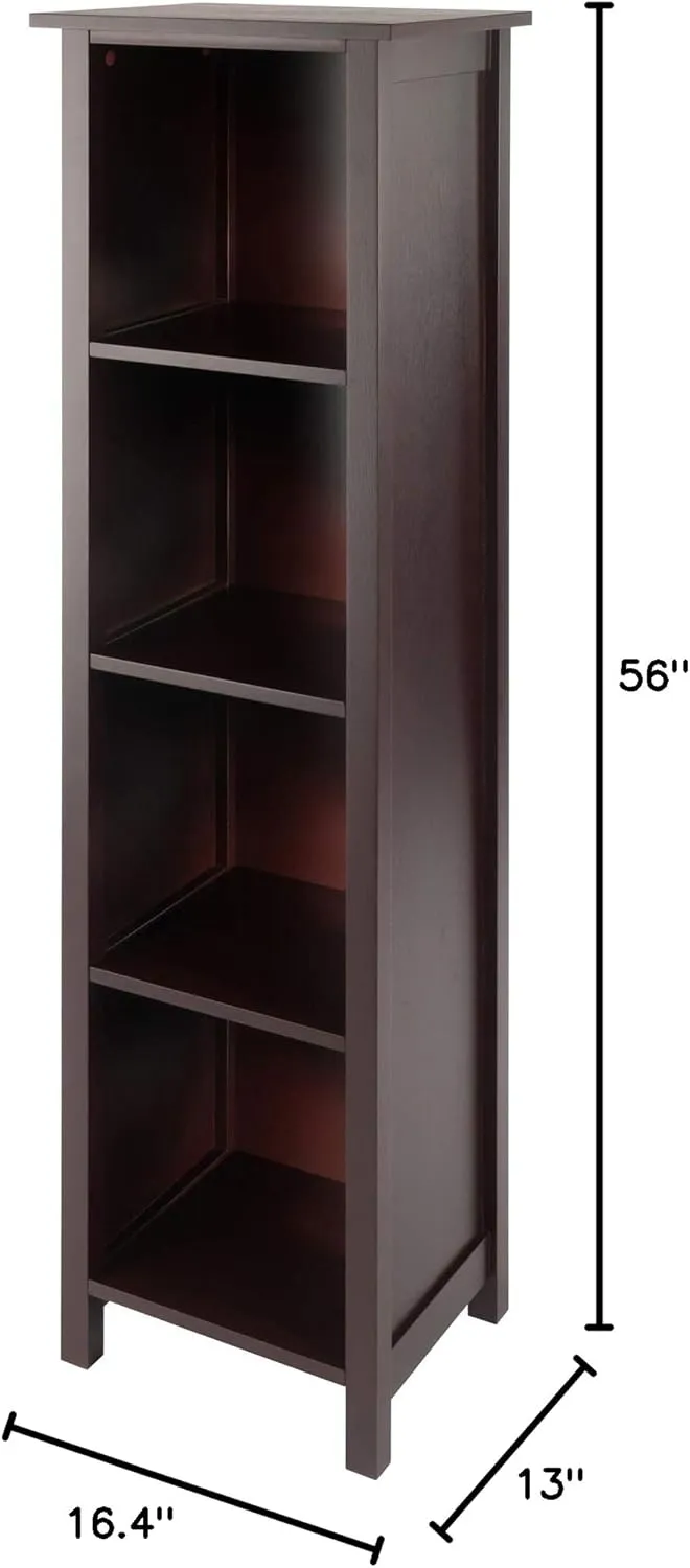 Winsome Wood Milan Storage/Organization, Tall, Antique Walnut