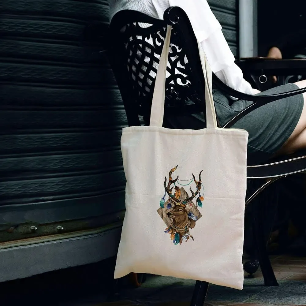 WIRESTER Reusable Canvas Tote Bag for Women Girls, Grocery Shopping Bag, Shoulder Bag, Travel Tote Bag, Dog Cat Animal