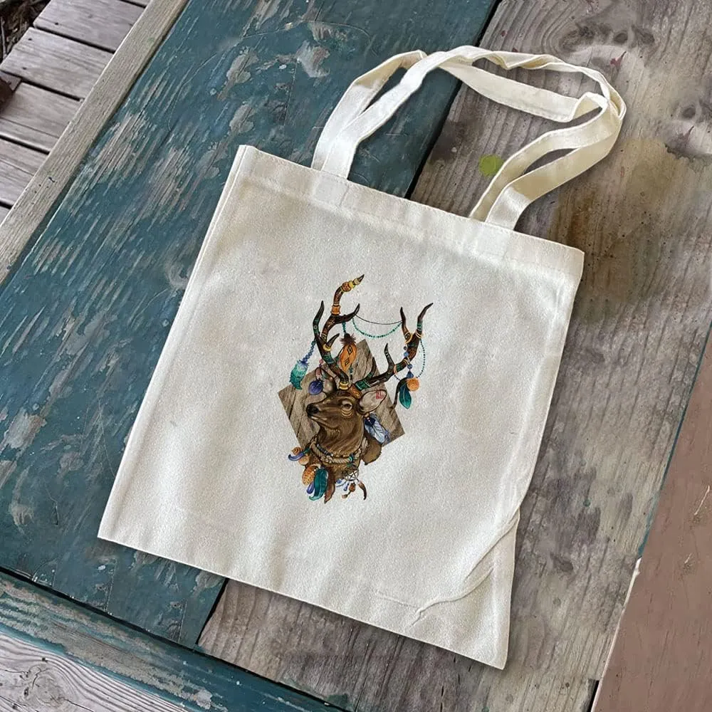 WIRESTER Reusable Canvas Tote Bag for Women Girls, Grocery Shopping Bag, Shoulder Bag, Travel Tote Bag, Dog Cat Animal