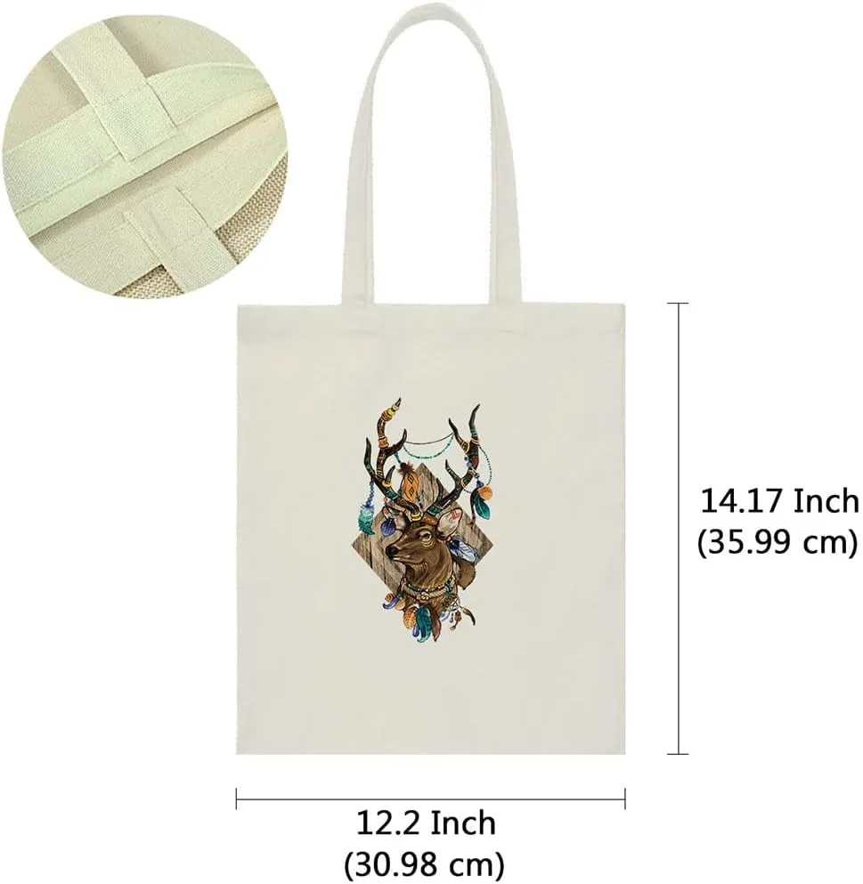 WIRESTER Reusable Canvas Tote Bag for Women Girls, Grocery Shopping Bag, Shoulder Bag, Travel Tote Bag, Dog Cat Animal
