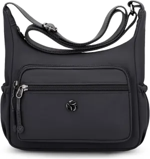 WITERY Crossboby Bags for Women - Waterproof Nylon Multi-Pocket Crossboby Purse for Women Pocketbooks Medium Shoulder Handbag
