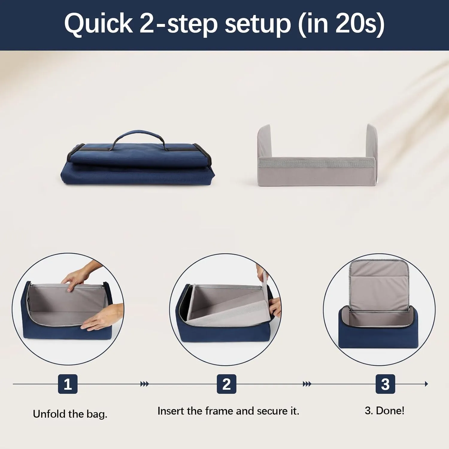 WOMACO Hat Organizer Bag for Baseball Caps, Hard Shell Large Hat Storage Holder Bag for Travel and Moving, Snapback Cap Carrier Case for 9-12 Caps (Dark Blue, Medium)