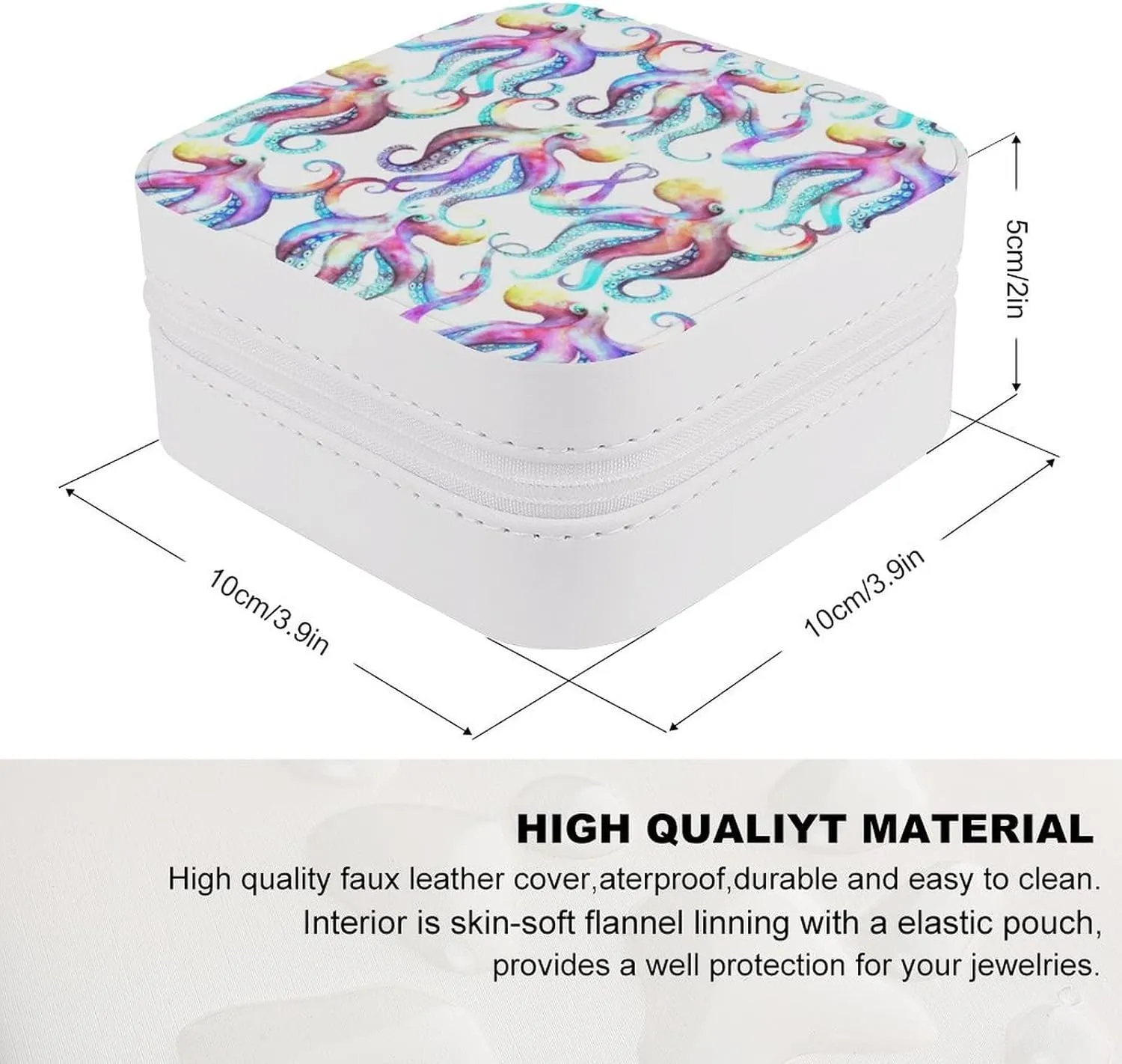 Woman PU Leather Jewelry Box, Small Travel Display Storage Organizer Case Bag Holder for Rings, Earrings, Necklaces, Bracelets