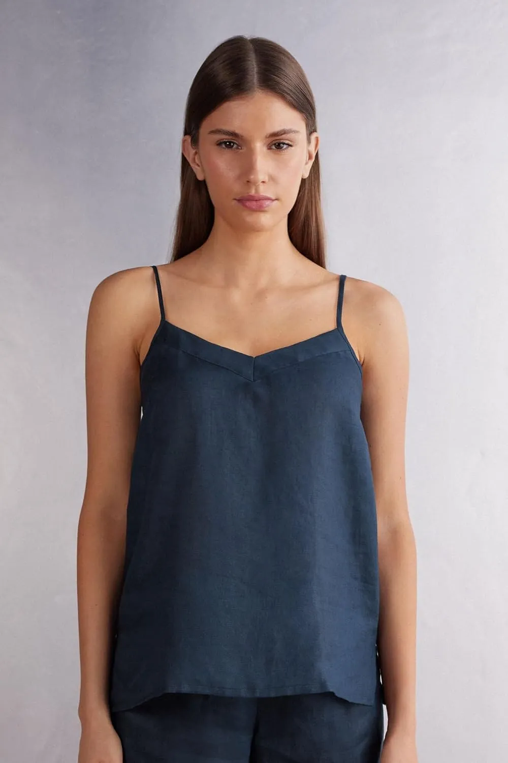 Woman's The Pure Linen Top in Linen Fabric