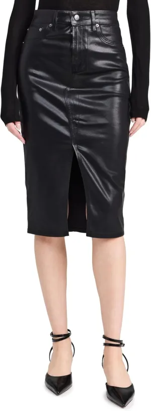 Women's Breves Coated Midi Skirt