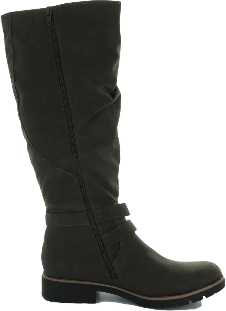 Womens Brinley Faux Leather Tall Knee-High Boots