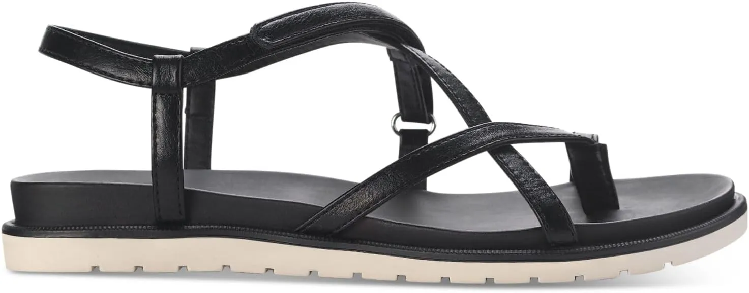 Womens Juune Faux Leather Toe-Post Slingback Sandals