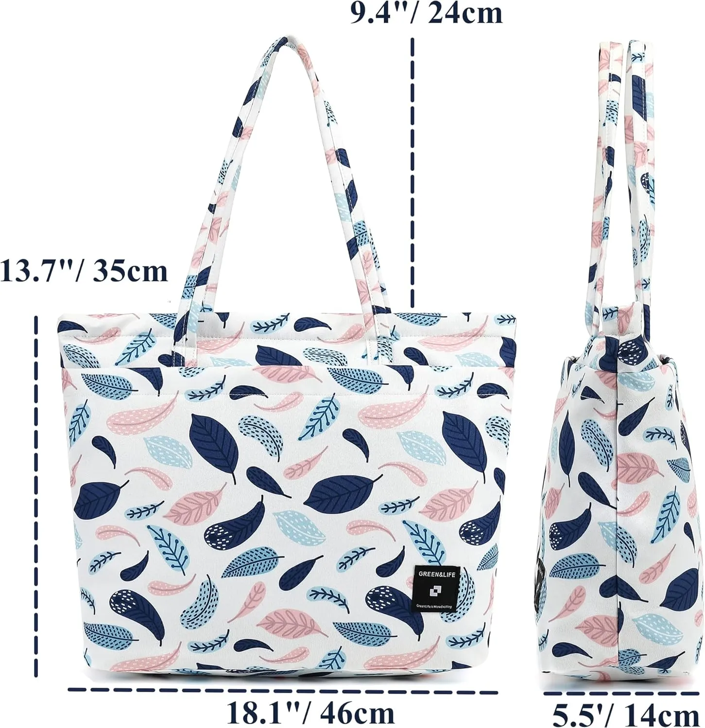 Womens Large Waterproof Tote Bag Shoulder Bag with Multi-pocket for Work Gym Pool and Daily Bags