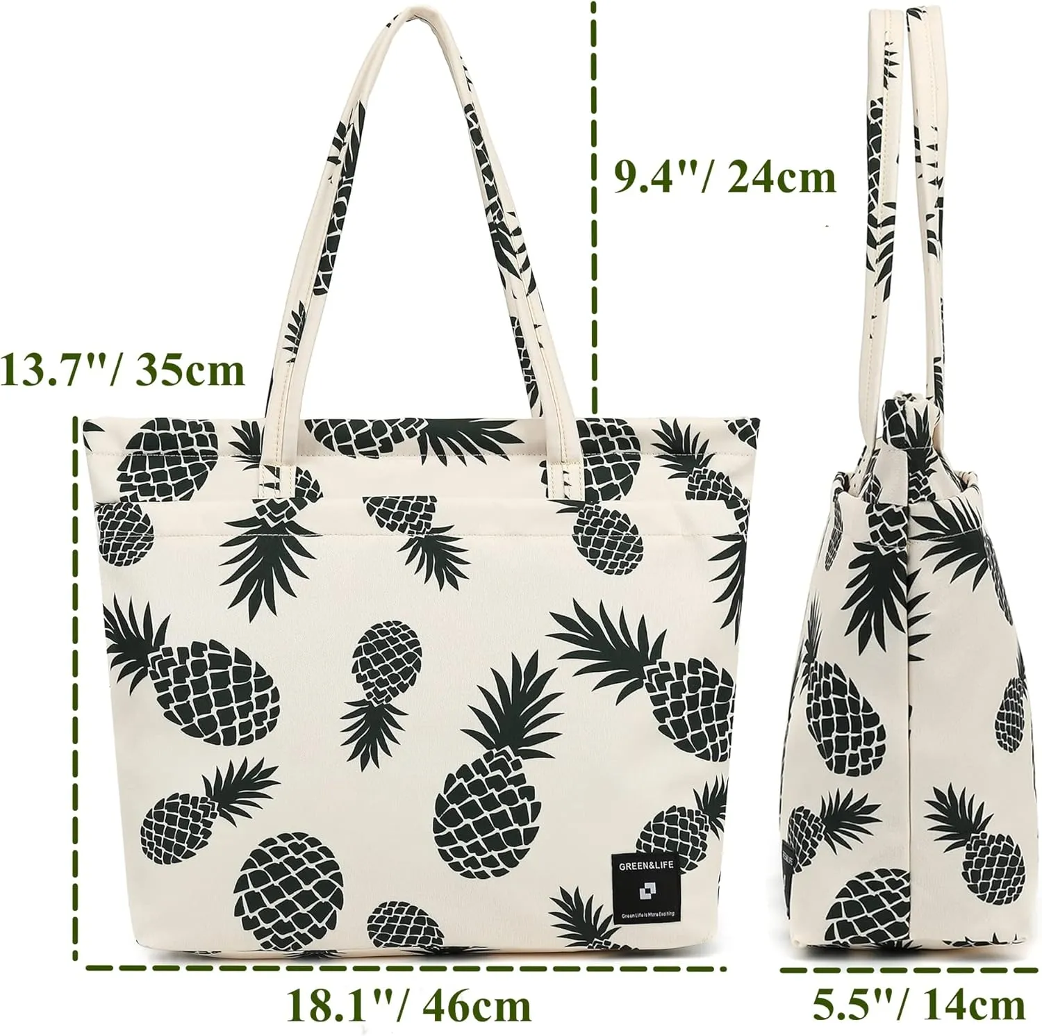 Womens Large Waterproof Tote Bag Shoulder Bag with Multi-pocket for Work Gym Pool and Daily Bags