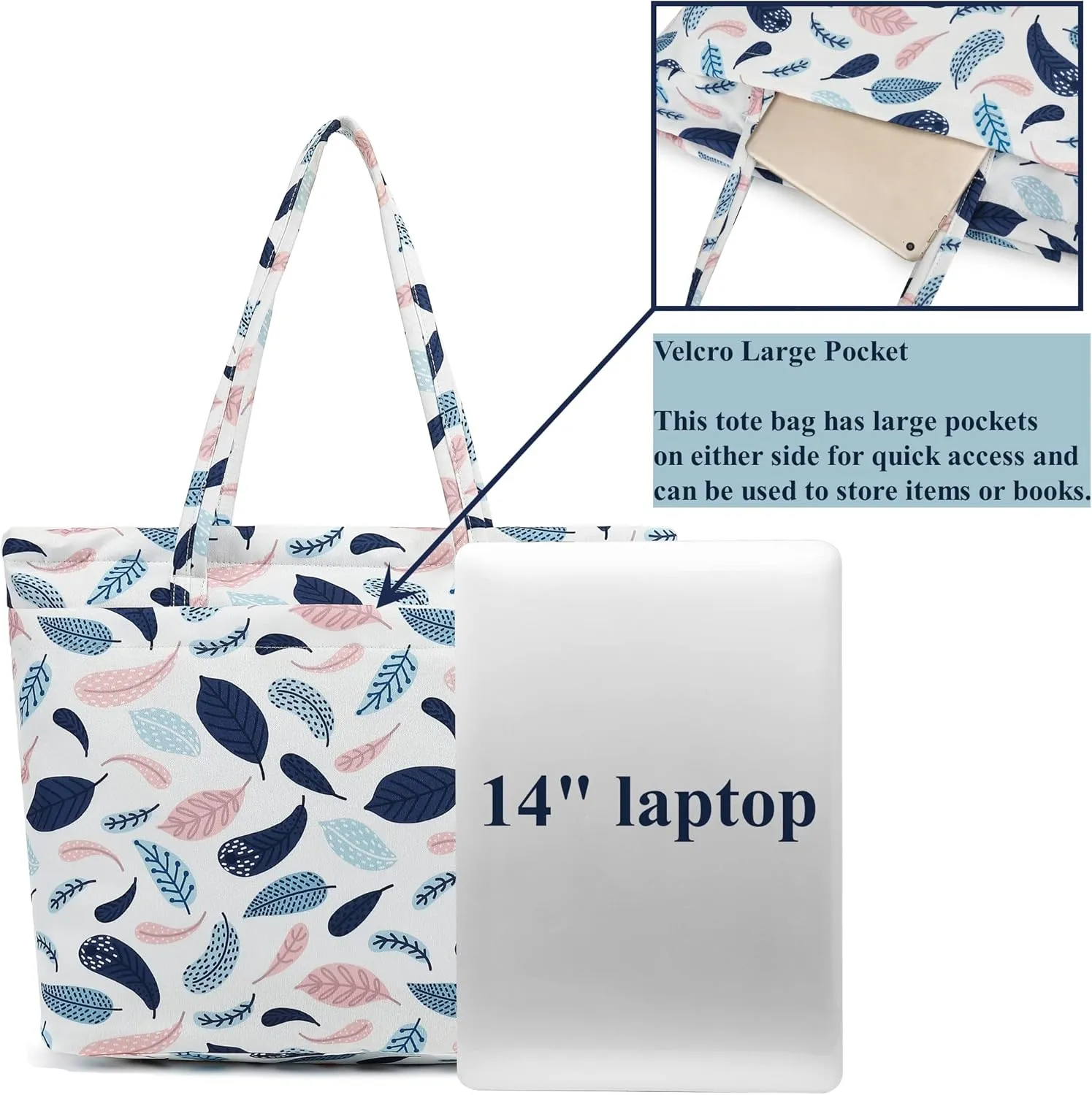 Womens Large Waterproof Tote Bag Shoulder Bag with Multi-pocket for Work Gym Pool and Daily Bags