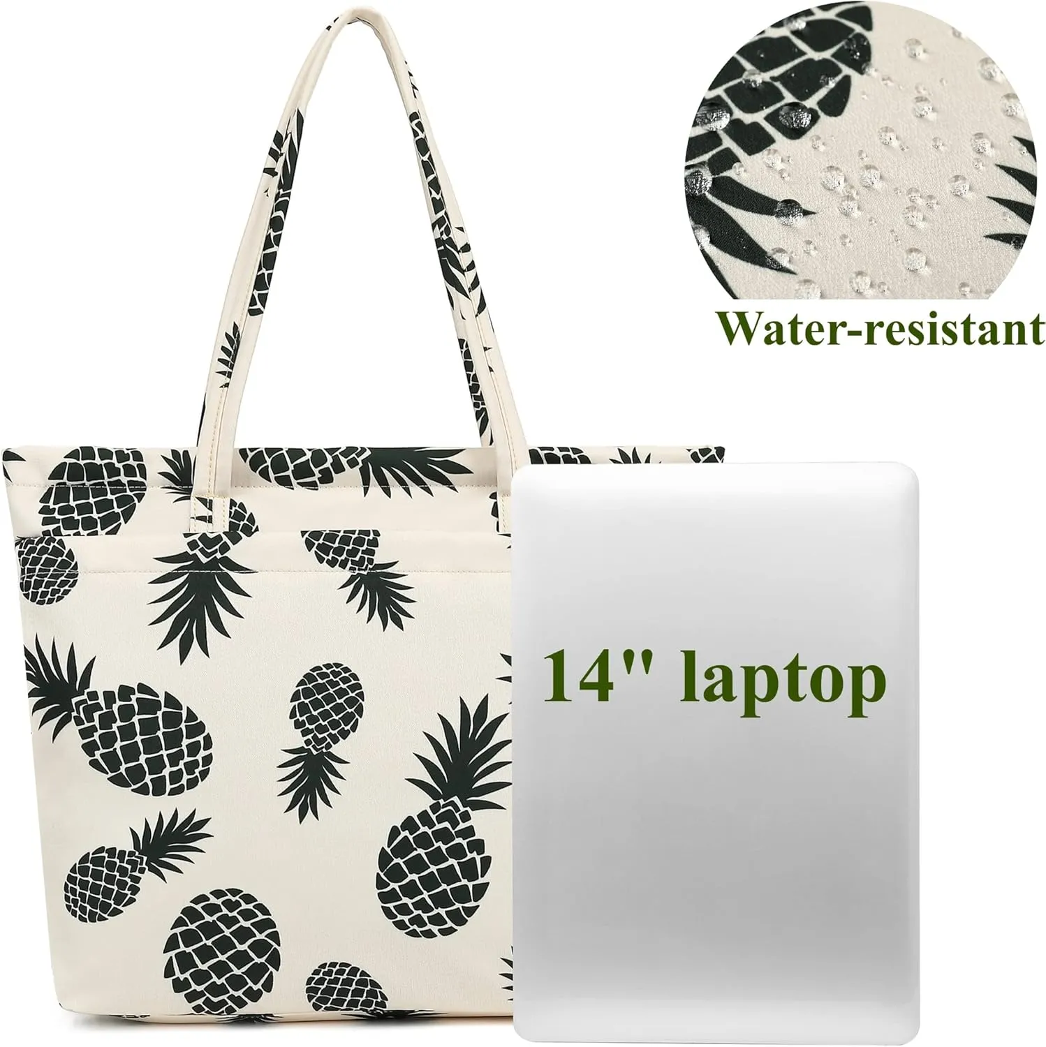 Womens Large Waterproof Tote Bag Shoulder Bag with Multi-pocket for Work Gym Pool and Daily Bags