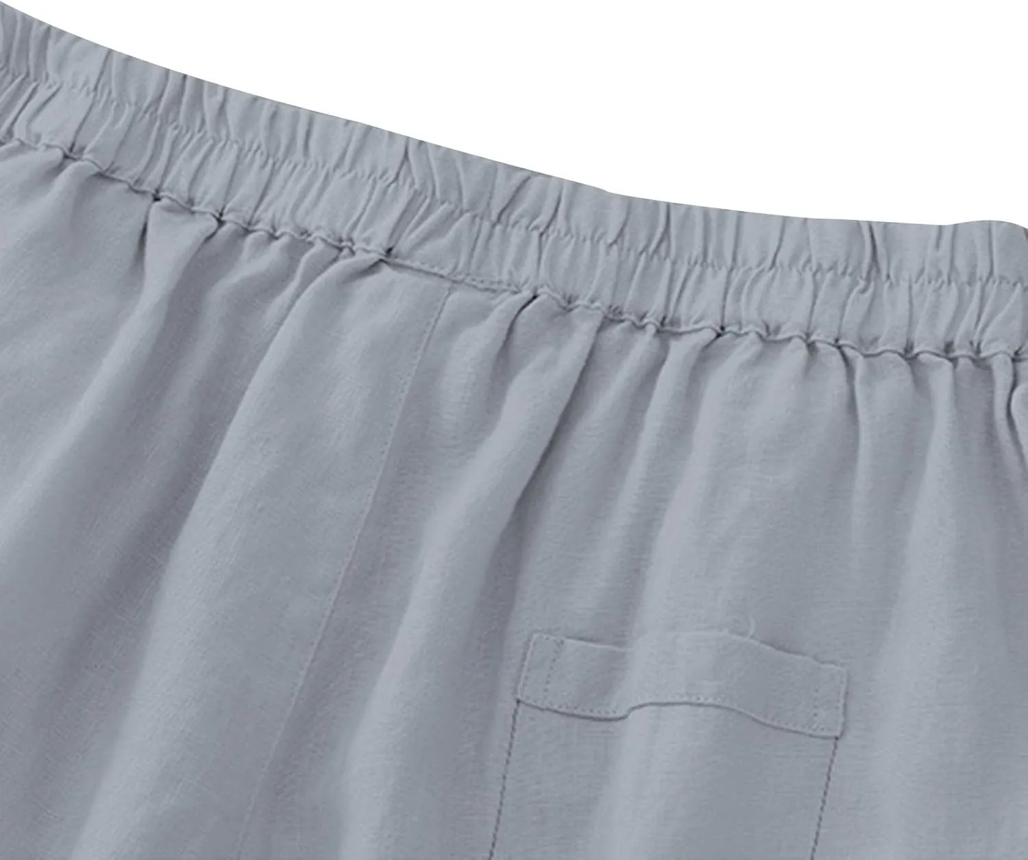 Women's Linen Shorts Ruffleed Elastic High Waisted Summer Casual Beach Vacation Shorts Summer Fashion 2025