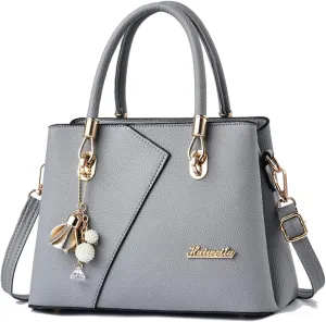Womens Multi Pocket Handbag Top-handle Bags Shoulder Bag PU Leather