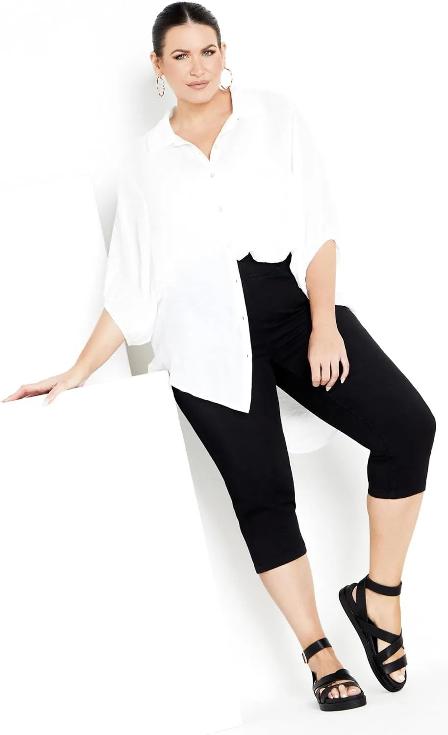 Women's Pull on Cropped Denim Legging