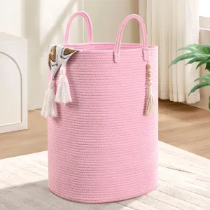 Woven Laundry Basket for Clothes, 65L Large Rectangle Laundry Hampers, Nursery Storage Basket for Toys, Tall Dirty Clothes Hamper for Bedroom Aesthetic, Bathroom, Laundry Room