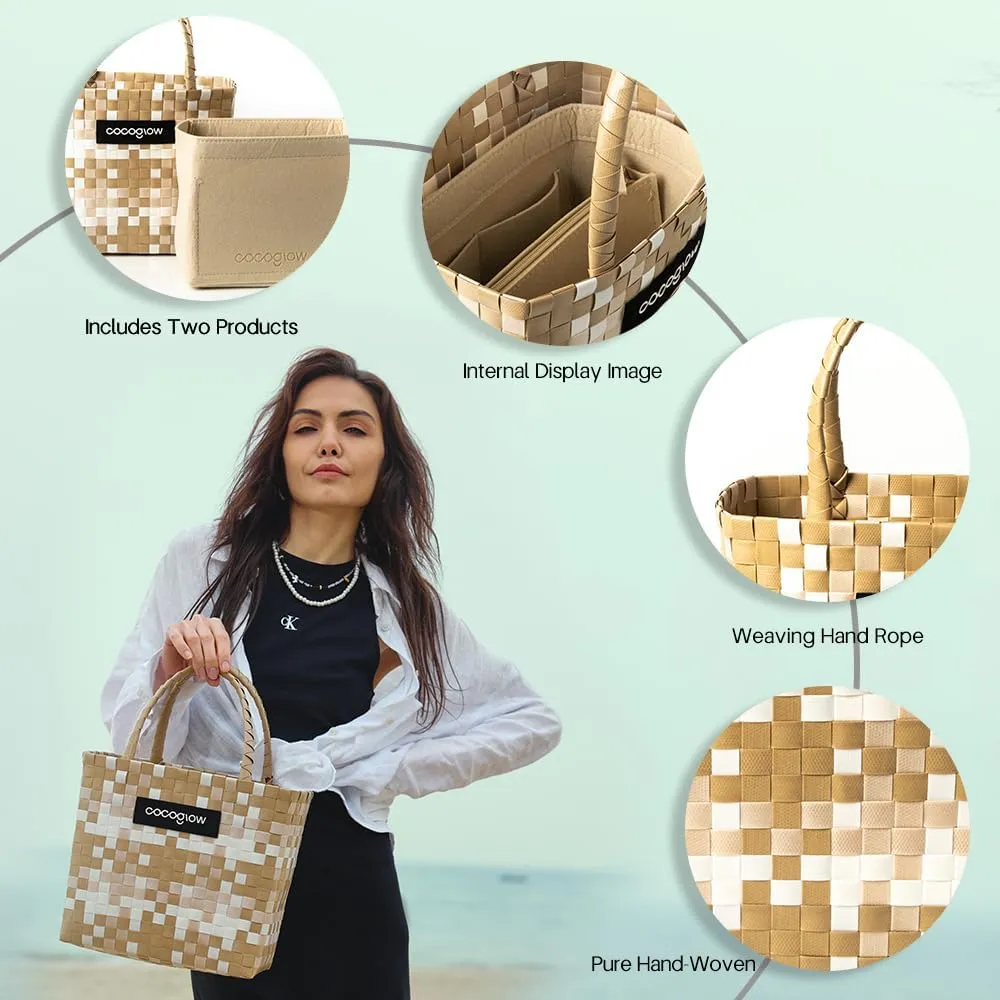 Woven Tote Bag For Women, PP eco-friendly tote bag,Female Handbag and Purses, Summer Beach, Pool