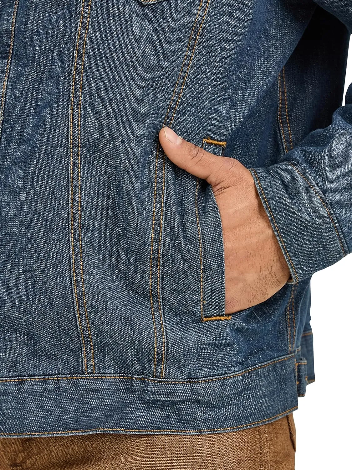 Wrangler Men's Cowboy Cut Western Lined Denim Jacket