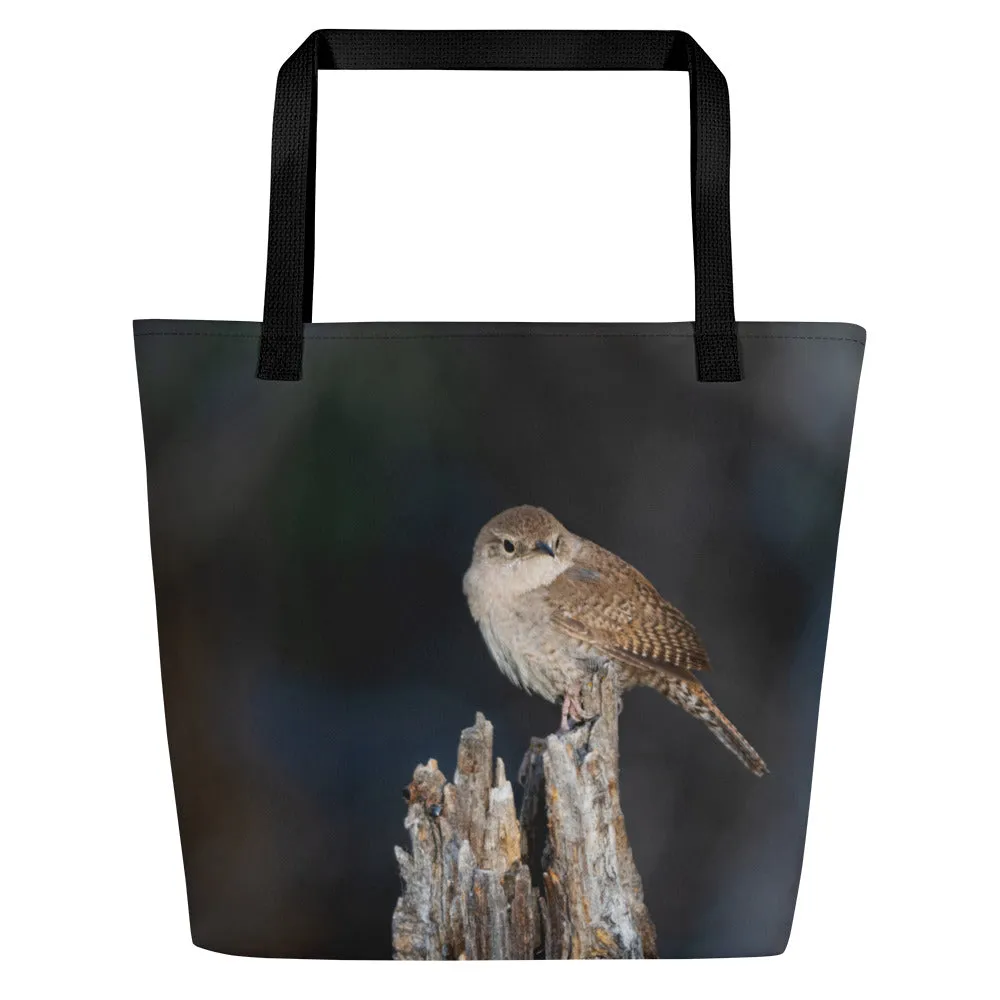 Wren All-Over Print Large Tote Bag