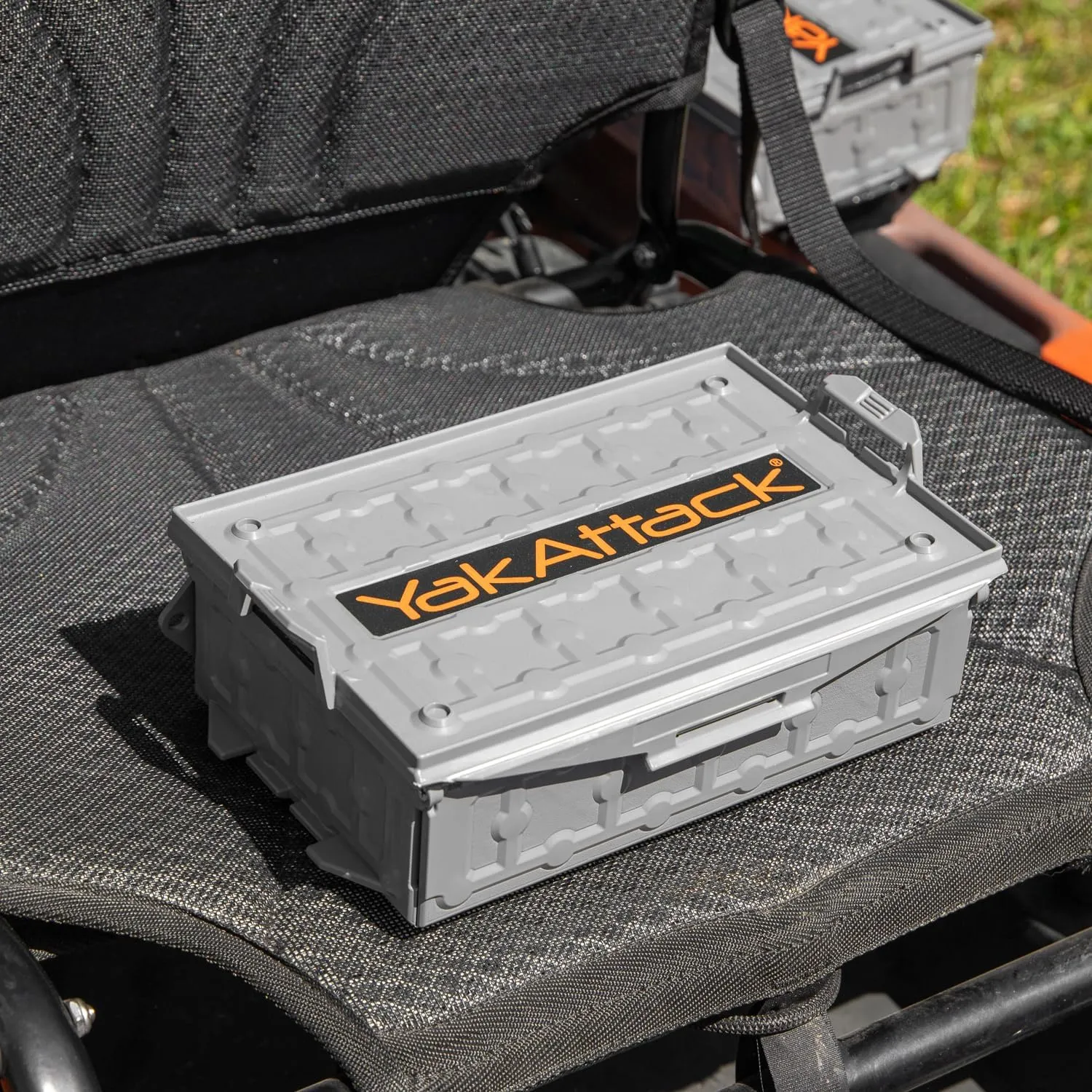 YakAttack TracPak Stackable Storage Box – Battleship Grey | Kayak Fishing Gear Storage | Fits GearTrac & MightyMount | Kayak Accessories for Fishing Tackle & Tools | Compact 1 lb Weight