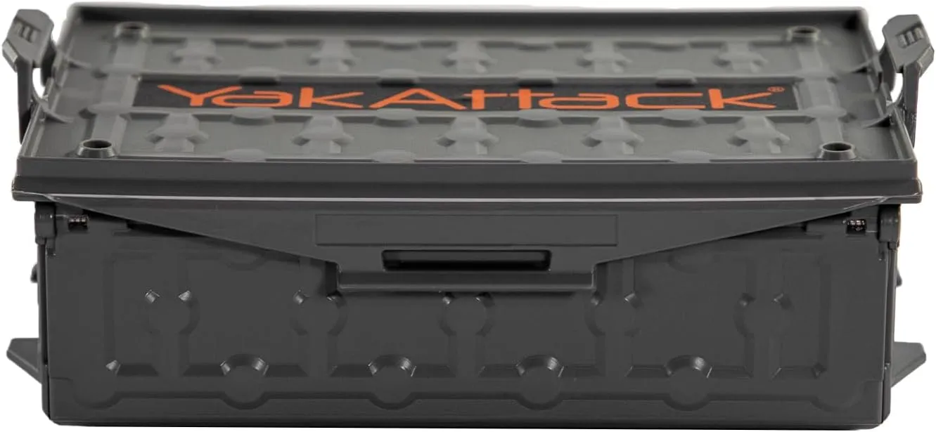 YakAttack TracPak Stackable Storage Box – Battleship Grey | Kayak Fishing Gear Storage | Fits GearTrac & MightyMount | Kayak Accessories for Fishing Tackle & Tools | Compact 1 lb Weight