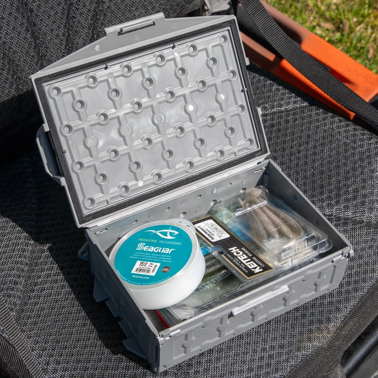 YakAttack TracPak Stackable Storage Box – Battleship Grey | Kayak Fishing Gear Storage | Fits GearTrac & MightyMount | Kayak Accessories for Fishing Tackle & Tools | Compact 1 lb Weight