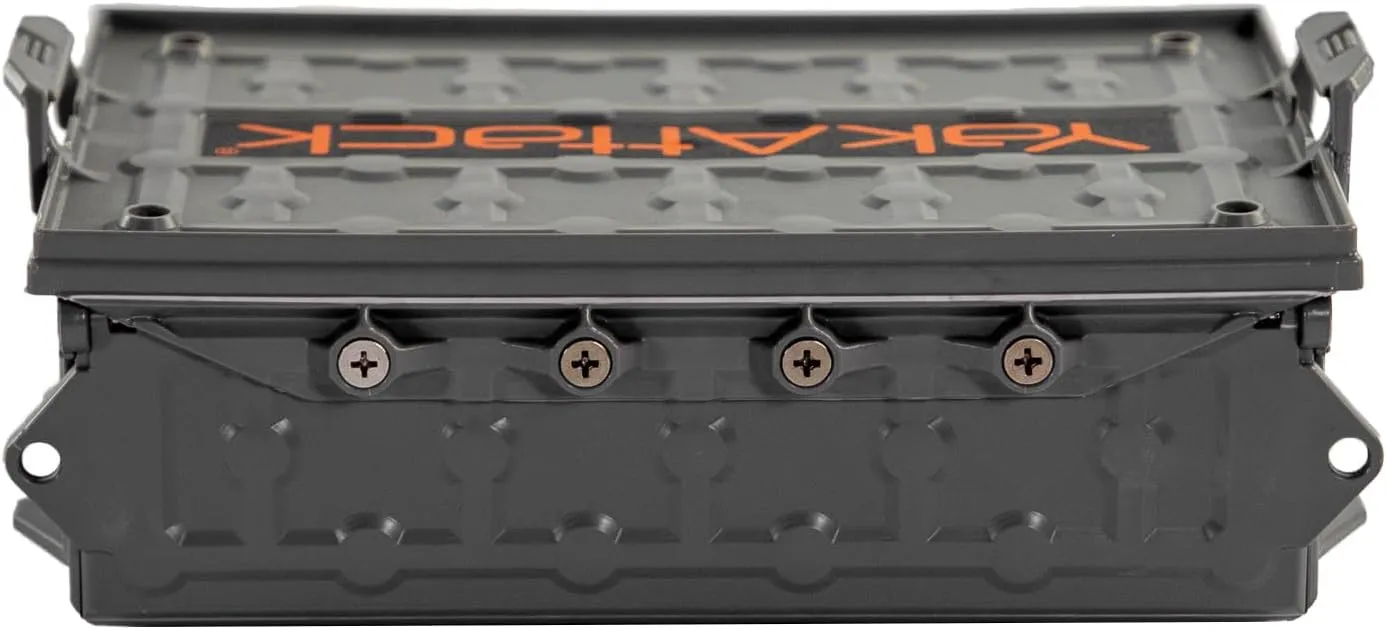 YakAttack TracPak Stackable Storage Box – Battleship Grey | Kayak Fishing Gear Storage | Fits GearTrac & MightyMount | Kayak Accessories for Fishing Tackle & Tools | Compact 1 lb Weight