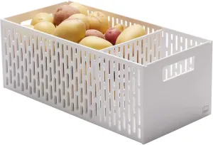 Yamazaki Home Stacking Baskets / Fruit Basket / Vegetable Basket ABS Plastic One Size White