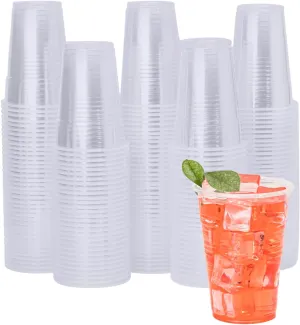 YEEHAW 9 oz Plastic Cups, 500 Pack - Clear Disposable Drinking Water Cups for Cold Beverages, Ideal for Party