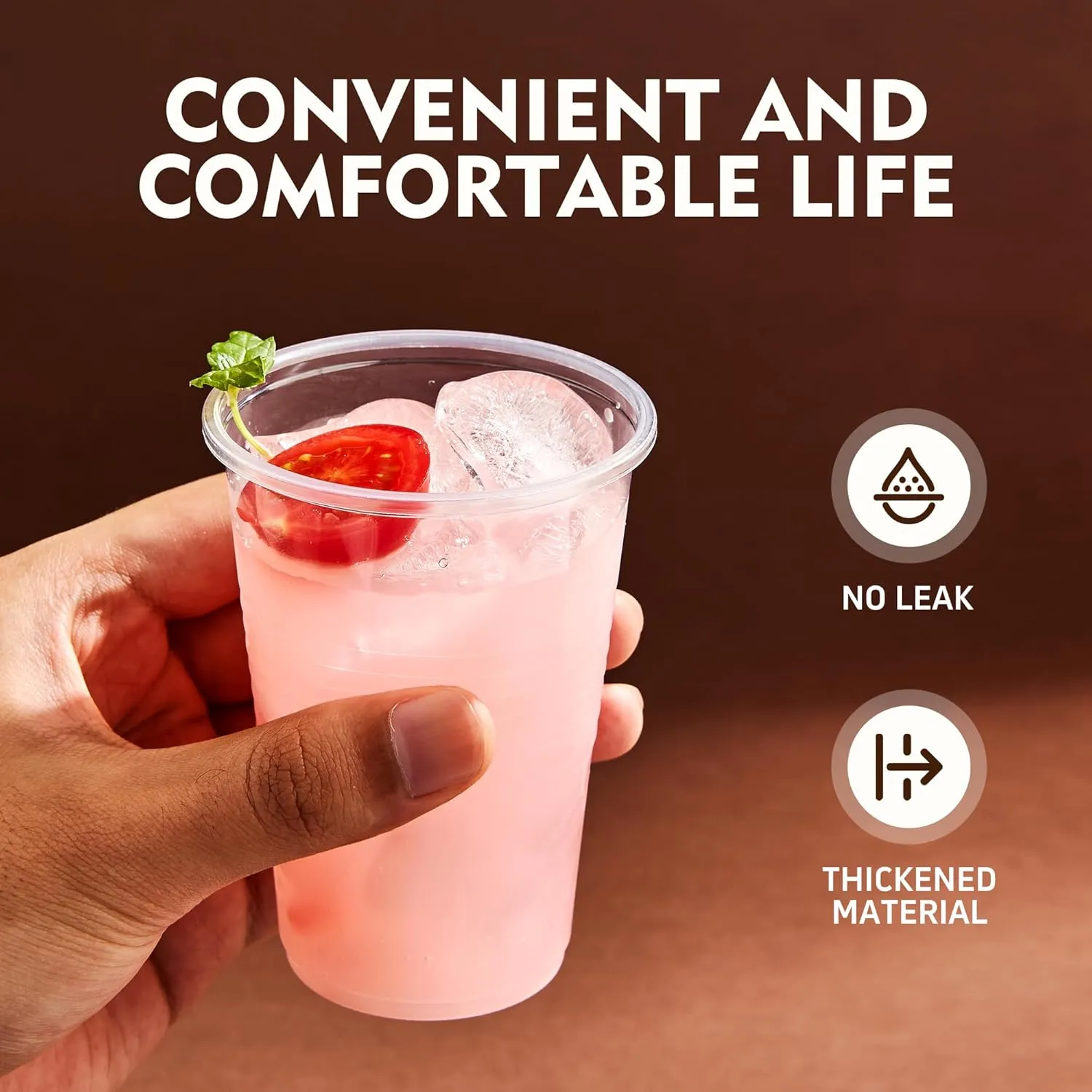 YEEHAW 9 oz Plastic Cups, 500 Pack - Clear Disposable Drinking Water Cups for Cold Beverages, Ideal for Party