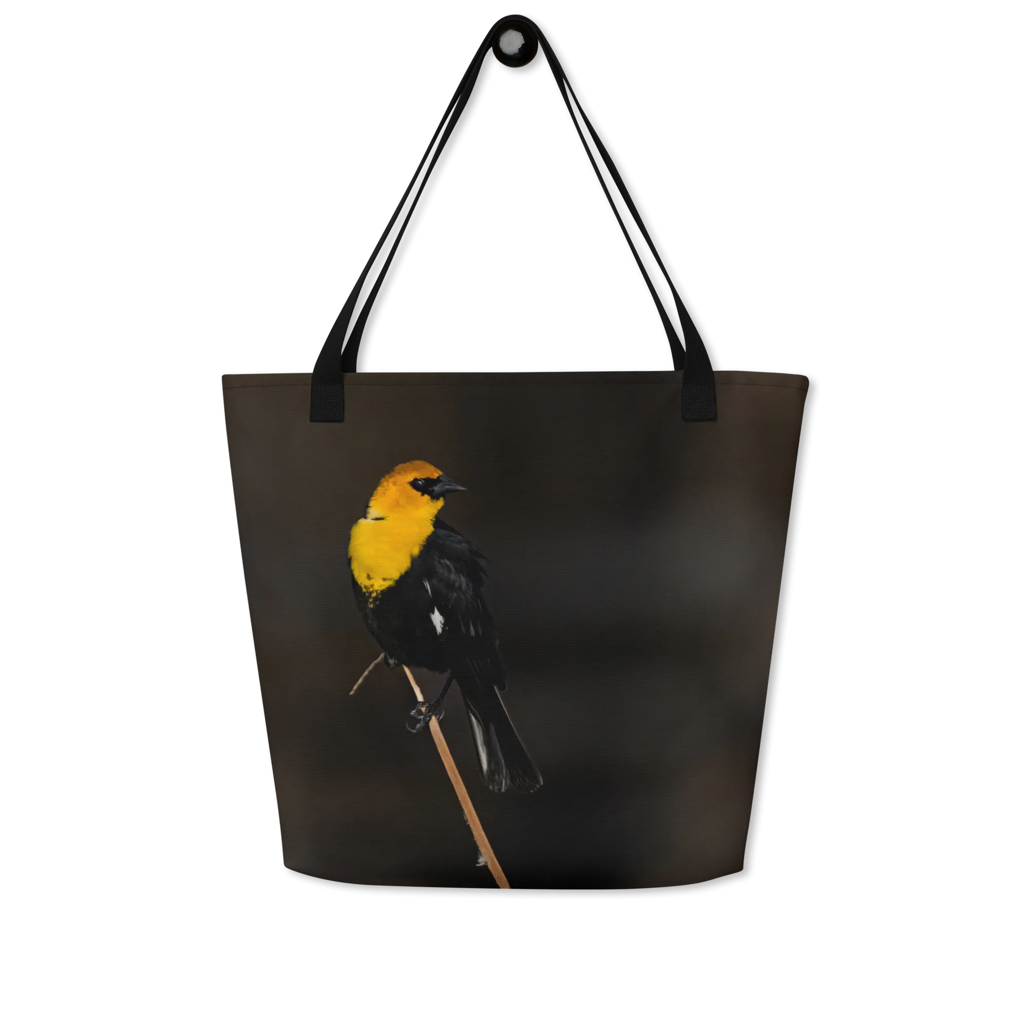 Yellow Headed All-Over Print Large Tote Bag