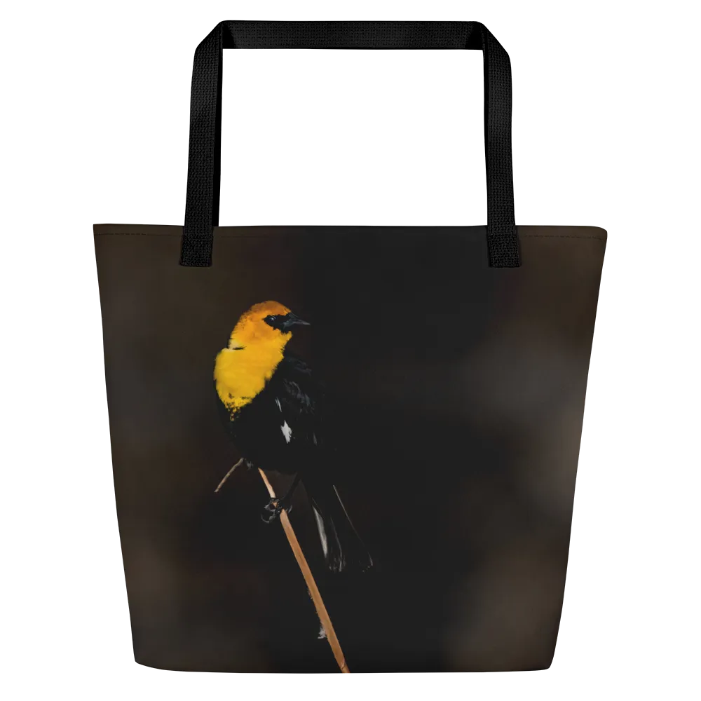Yellow Headed All-Over Print Large Tote Bag