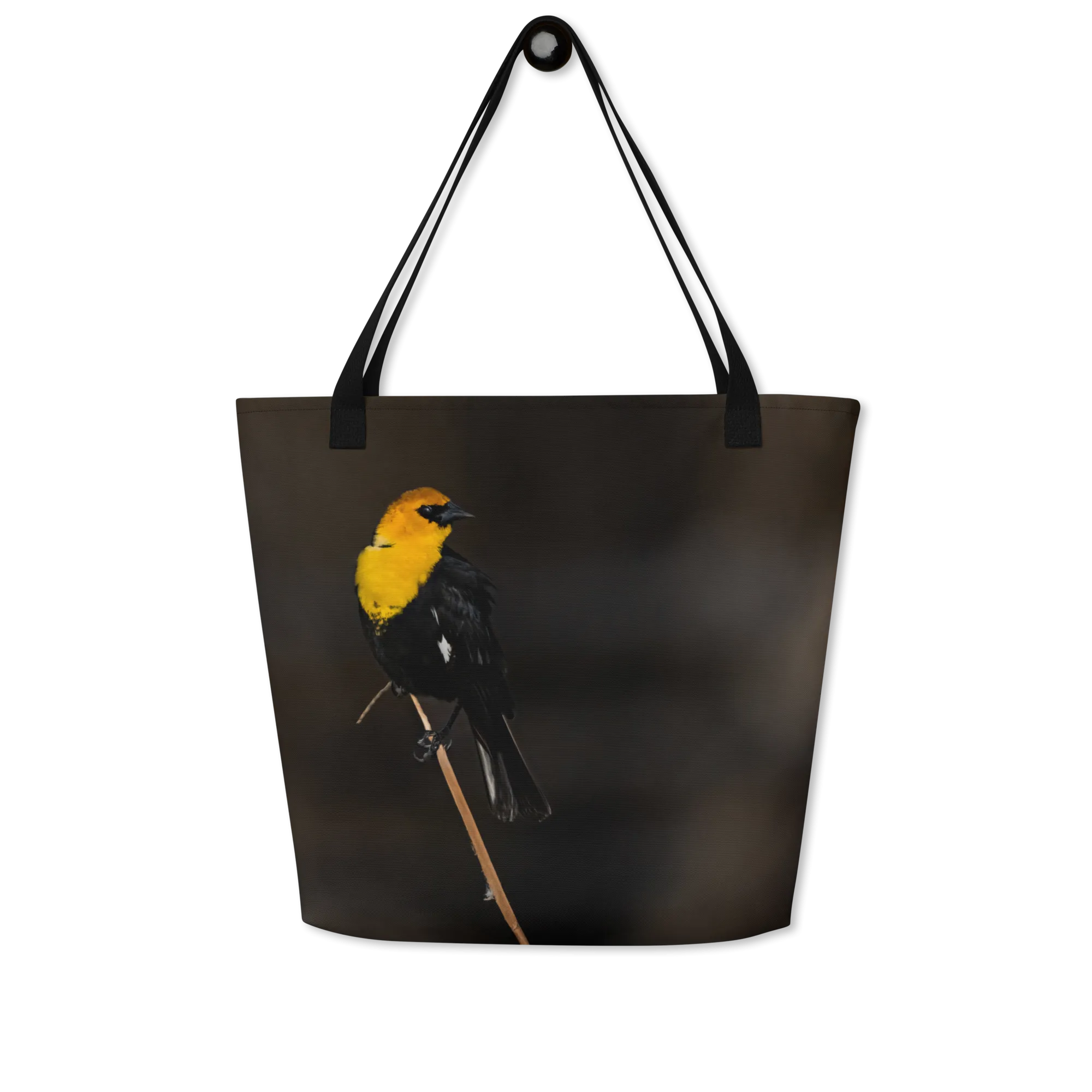 Yellow Headed All-Over Print Large Tote Bag