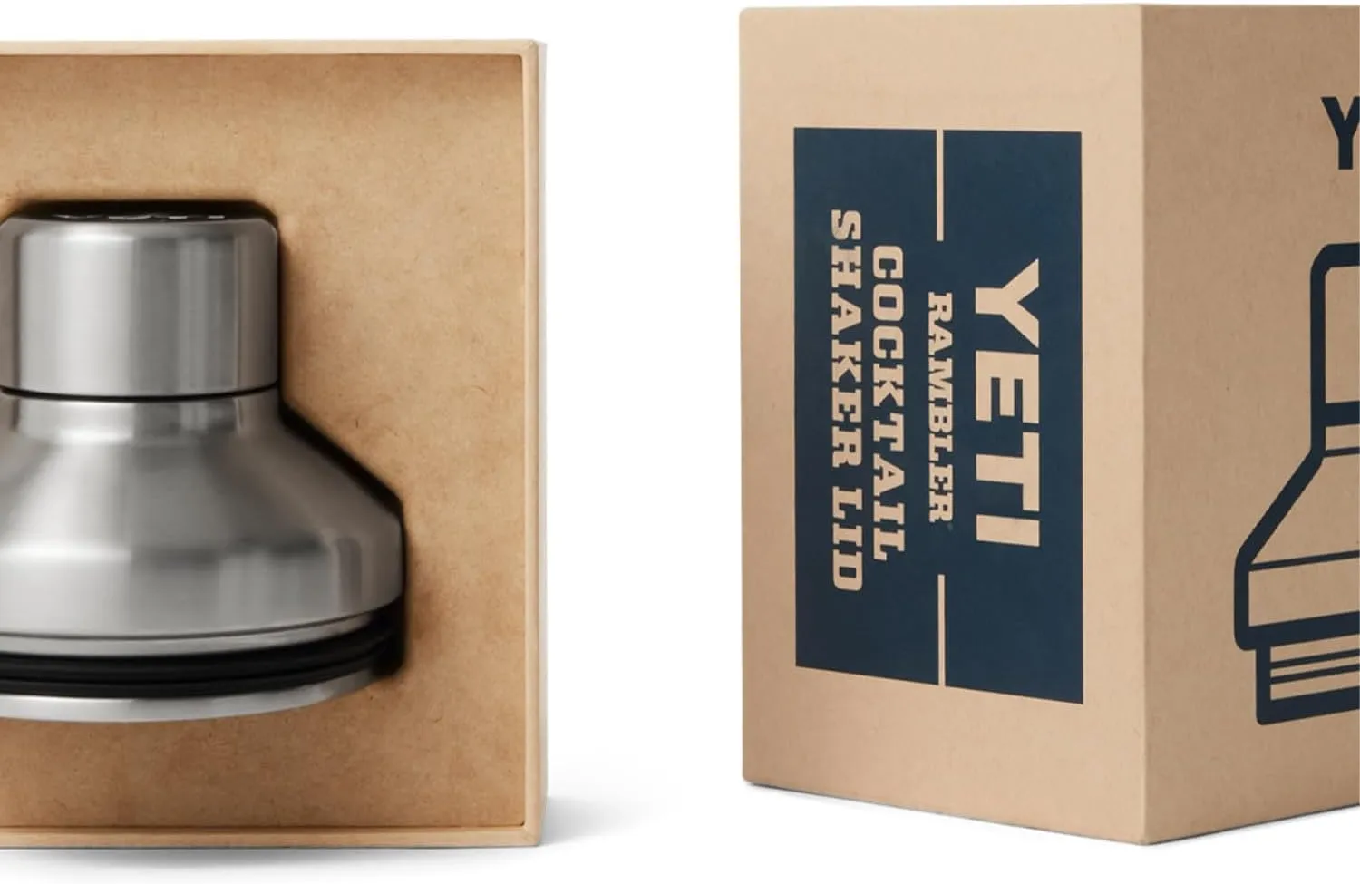 YETI Cocktail Shaker Lid Compatible With Rambler 20oz Tumbler/ 20 oz Stackable Cup/24 oz Mug/10oz Mug/10 oz Lowball/25 oz Straw Mug, Stainless Steel Cocktail Shaker Lid Only