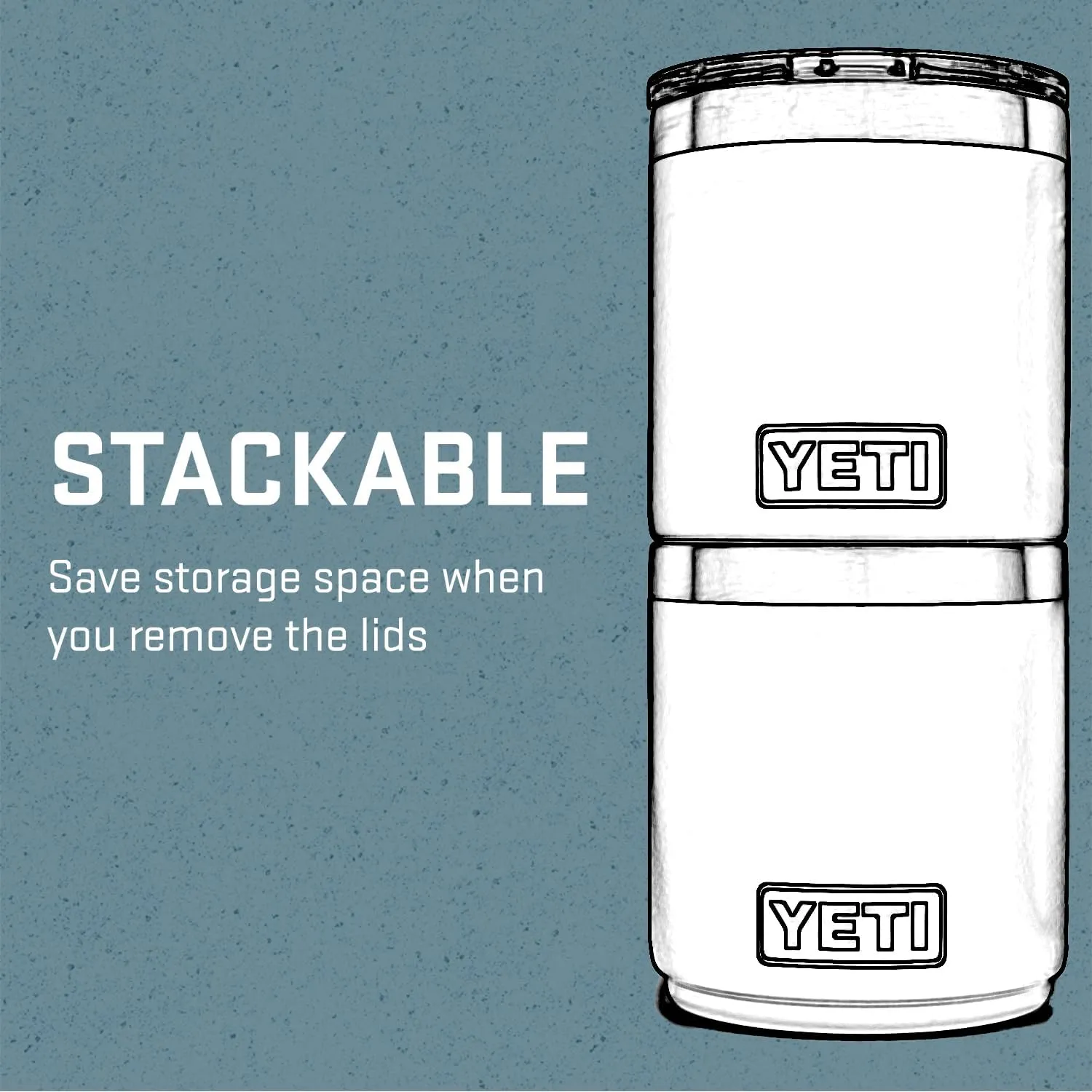YETI Rambler 10 oz Stackable Lowball 2.0, Vacuum Insulated, Stainless Steel with MagSlider Lid, White