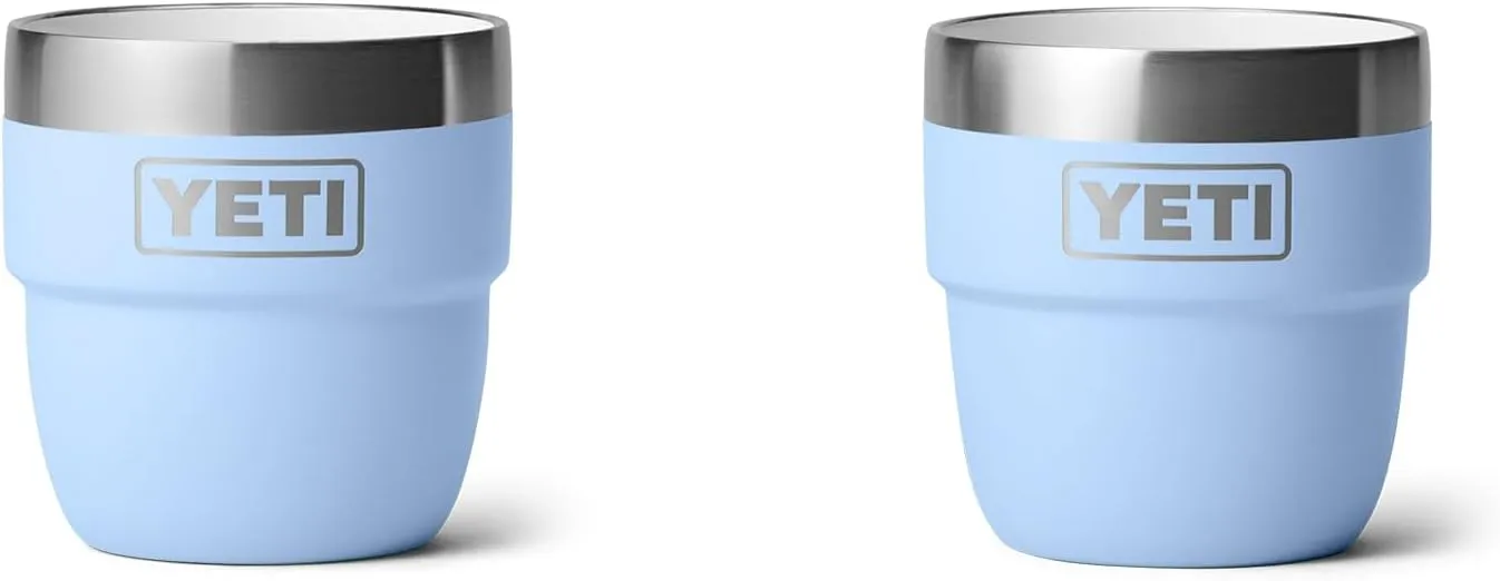 YETI Rambler 4 oz Stackable Cup, Stainless Steel, Vacuum Insulated Espresso/Coffee Cup, 2 Pack