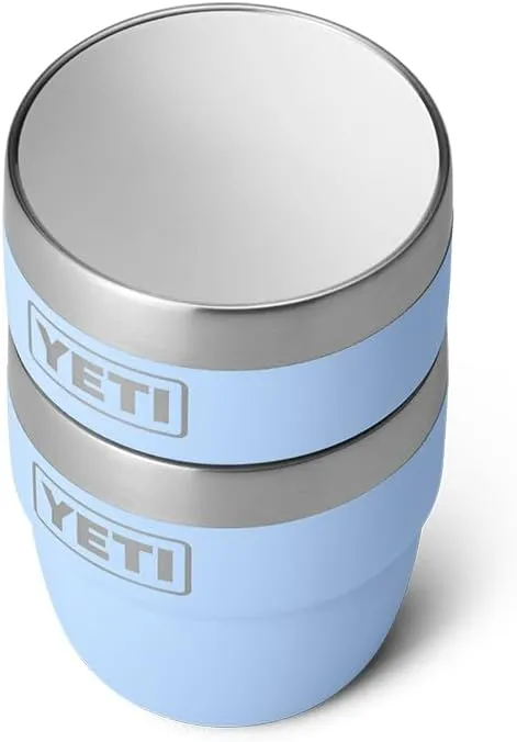 YETI Rambler 4 oz Stackable Cup, Stainless Steel, Vacuum Insulated Espresso/Coffee Cup, 2 Pack
