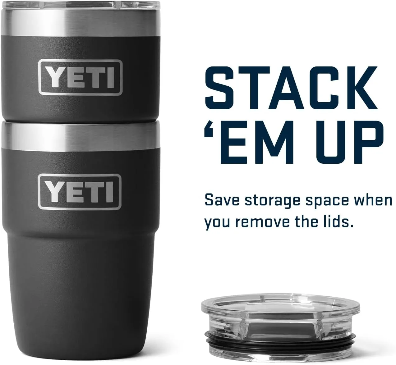 YETI Rambler 8 oz Stackable Cup, Stainless Steel, Vacuum Insulated Espresso Cup with MagSlider Lid