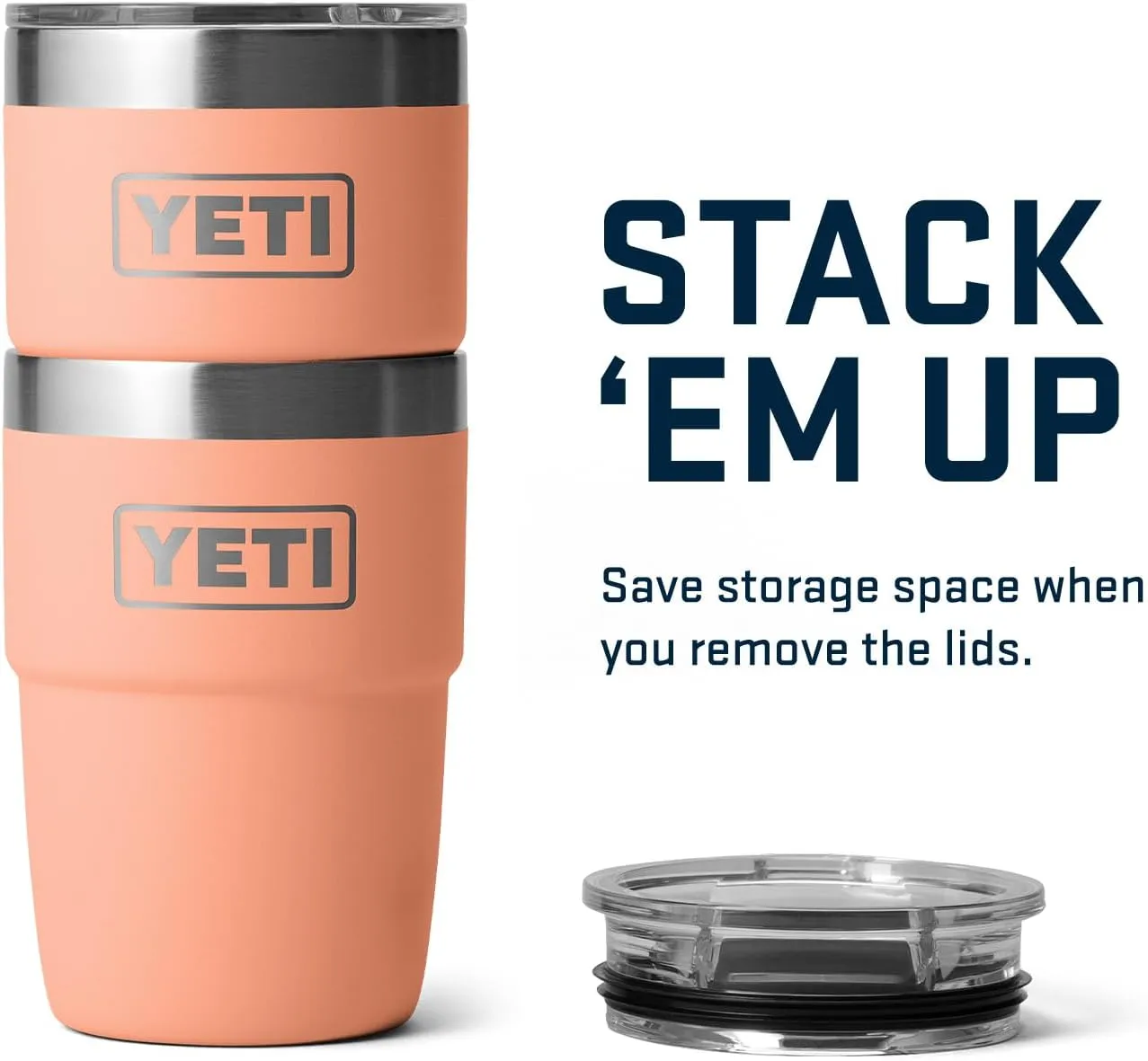 YETI Rambler 8 oz Stackable Cup, Stainless Steel, Vacuum Insulated Espresso Cup with MagSlider Lid