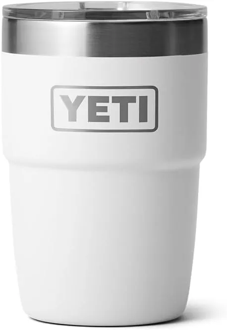 YETI Rambler 8 oz Stackable Cup, Stainless Steel, Vacuum Insulated Espresso Cup with MagSlider Lid