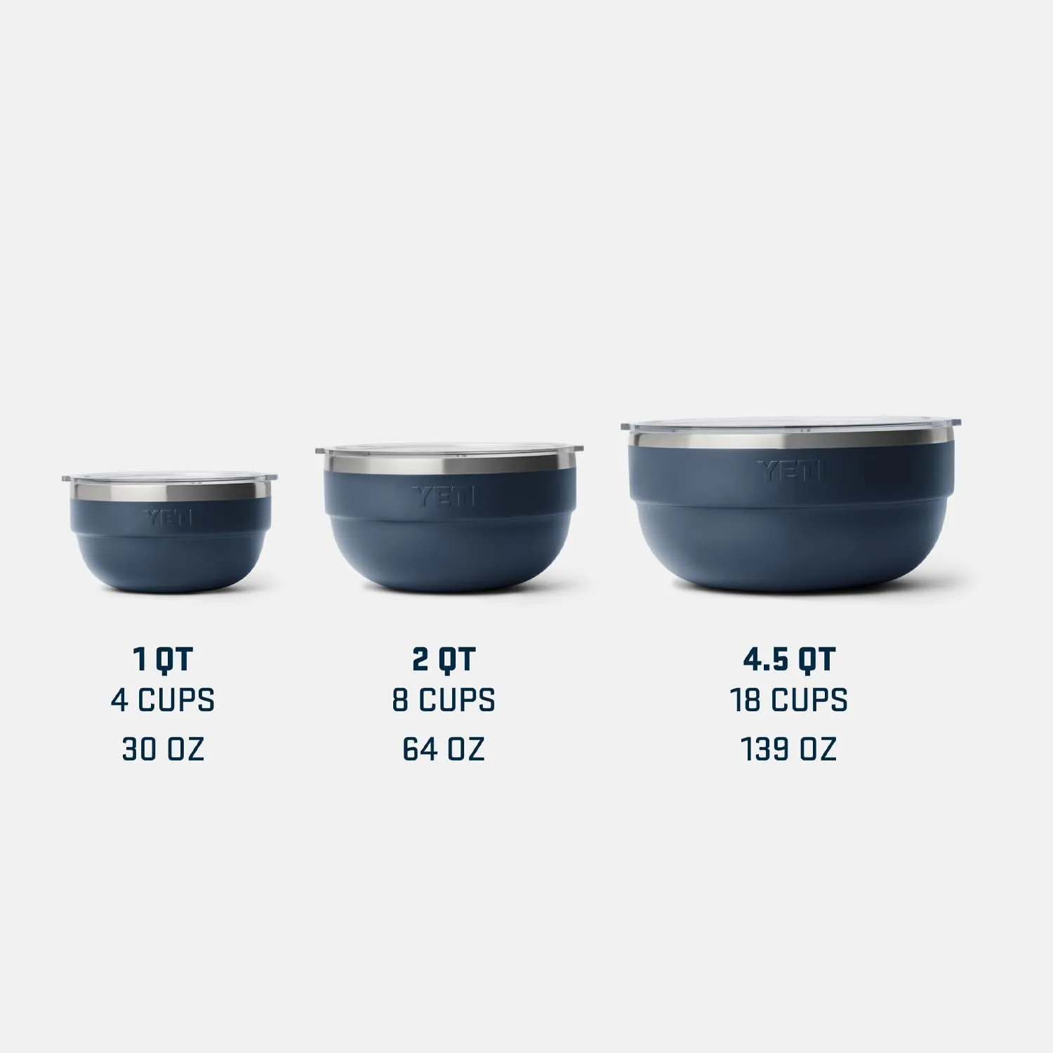 YETI Rambler Bowls, Vacuum Insulated, Stackable and Nestable Stainless Steel Bowl with Lid, 2 Quart, Cape Taupe