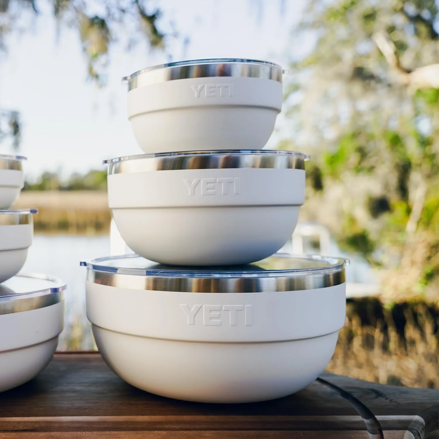YETI Rambler Bowls, Vacuum Insulated, Stackable and Nestable Stainless Steel Bowl with Lid, 2 Quart, Cape Taupe