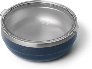 YETI Rambler Low Bowls, Vacuum Insulated, Stackable and Nestable Stainless Steel Bowl with Lid, 1.6 Quart, Navy