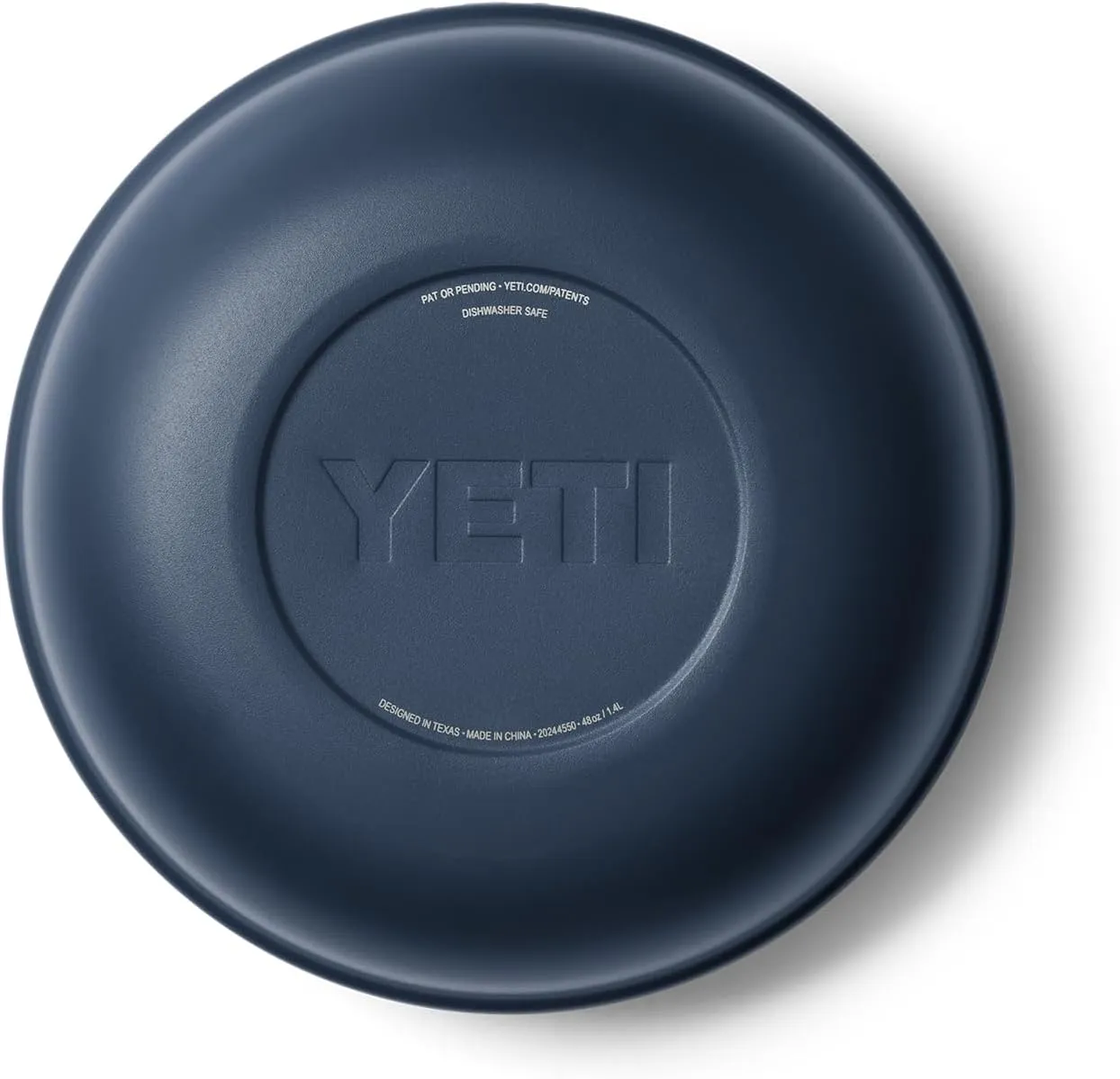 YETI Rambler Low Bowls, Vacuum Insulated, Stackable and Nestable Stainless Steel Bowl with Lid, 1.6 Quart, Navy