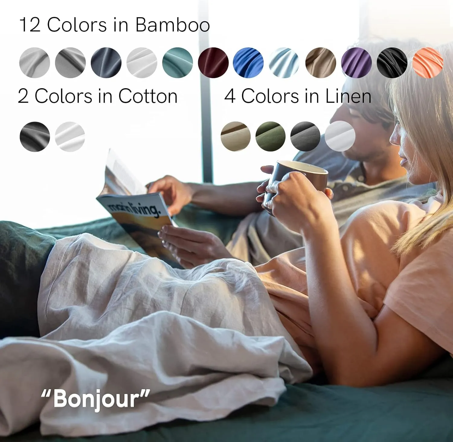 YnM French Linen Sheet Set - Cozy, Skin-Friendly, and Eco-Friendly Pure French Linen Sheets Collection, 3-Piece Set Includes Flat Sheet, Fitted Sheet, and 1 Pillowcases – Twin XL, Army Green