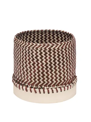 Zig zag brown basket