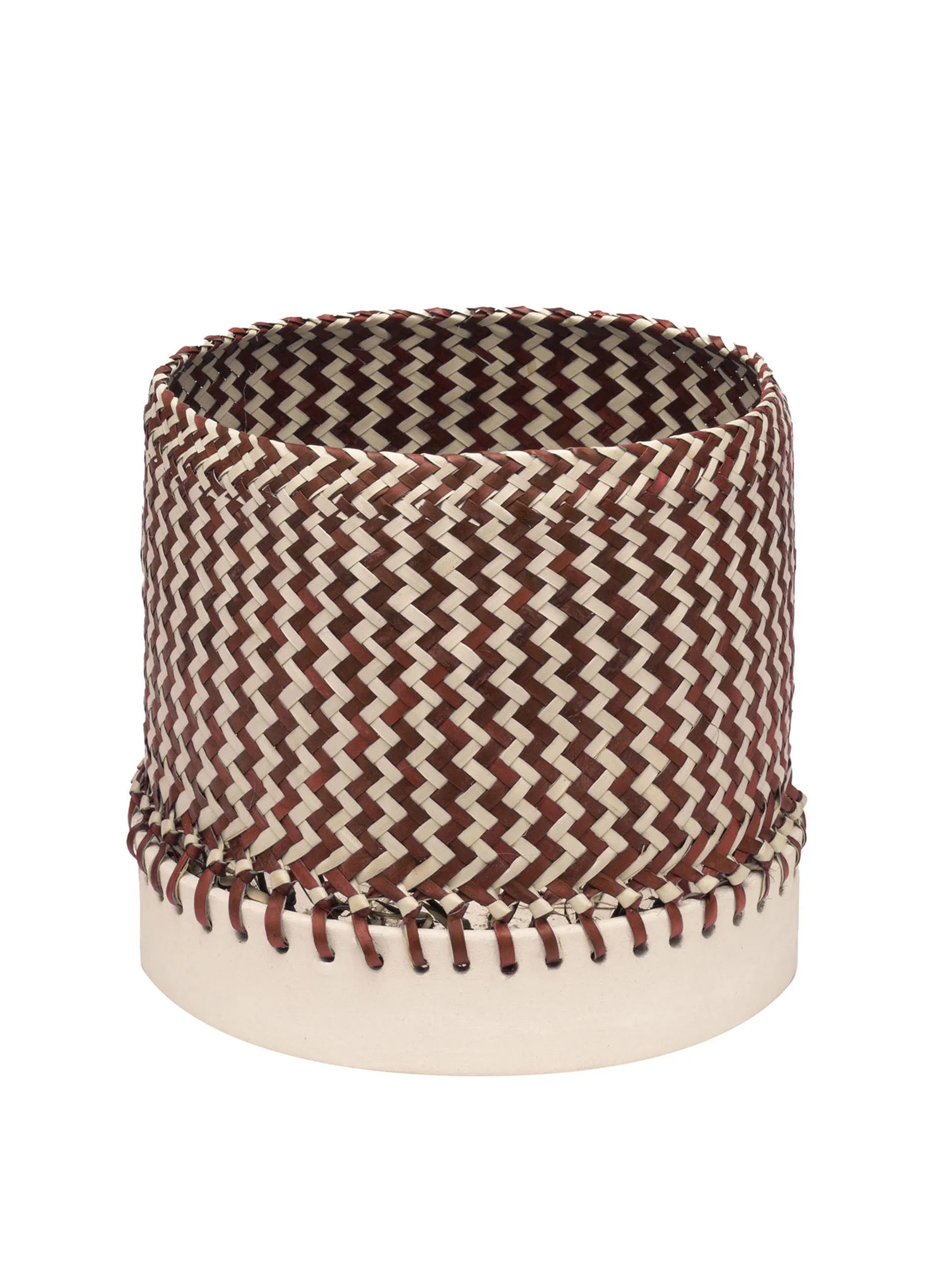 Zig zag brown basket