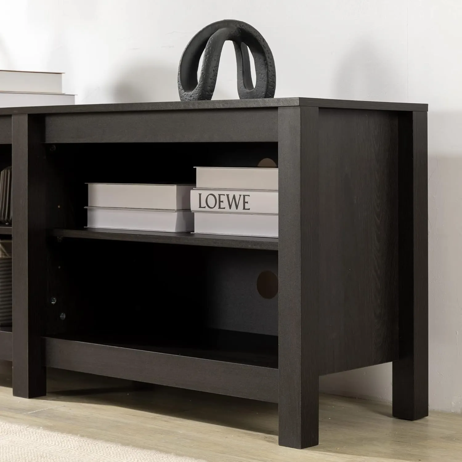 ZINUS Camden TV Stand for TVs up to 65", Contemporary Entertainment Center with Open Shelving, TV Stand with Storage, Living Room or Bedroom Furniture, Espresso